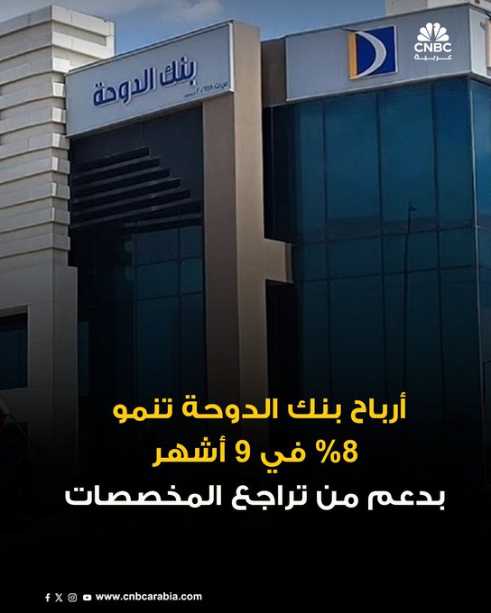 الأرباح الصافية لمجموعة بنك الدوحة تنمو في الربع الثالث من عام 2025 بنسبة 7.7% على أساس سنوي، لتصل إلى 278 مليون ريال. المزيد 