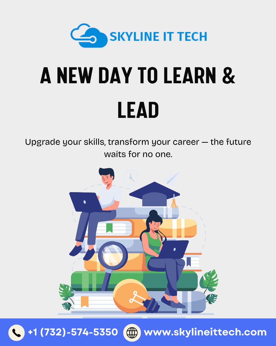 skylineittech's tweet image. A new day to learn &amp;amp; lead 🚀

Upgrade your skills and transform your career — the future waits for no one. 💻

#SkylineITTech #LearnAndLead #SkillDevelopment #CareerGrowth #ITTraining #FutureReady #NewDayNewSkills