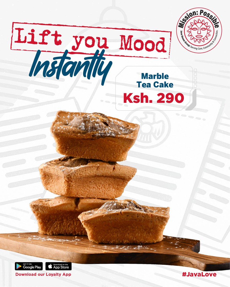 YayacentreKE's tweet image. What your Tuesday morning needs is a Java House classic vanilla tea cake with a rich chocolate streak paired with a hot beverage or fresh juice on the ground floor @javahouseafrica in Yaya.
#JavaLove