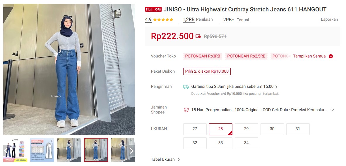 prelovedty's tweet photo. WTS Jiniso hangout 611 
size 28
harga co di oren dengan voucher 72rb 
dom tangsel https://t.co/f4RuJCCKiR