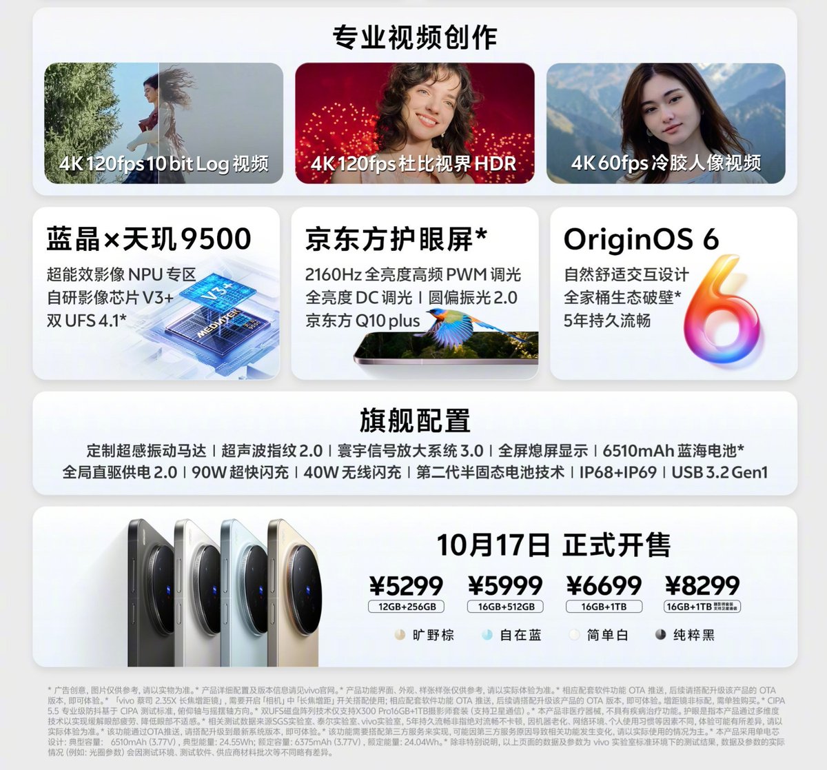 digidoty's tweet image. vivo X300 & X300 Pro are official in China 🇨🇳
📱 6.31"/6.78" 1.5K 120Hz LTPO OLED (BOE)
⚙️ Dimensity 9500 (3nm)
📸 50MP Main + 200MP Telephoto + 50MP Ultrawide
🤳 50MP Front
🔋 6040mAh | 6510mAh
🧩 Android 16 (OriginOS 6)
💰 X300, ¥4399 (~₹54,700)
💰 X300 Pro, ¥5299 (~₹66,000)