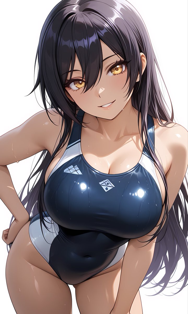 白瀬咲耶 #AIイラスト #白瀬咲耶 競泳水着