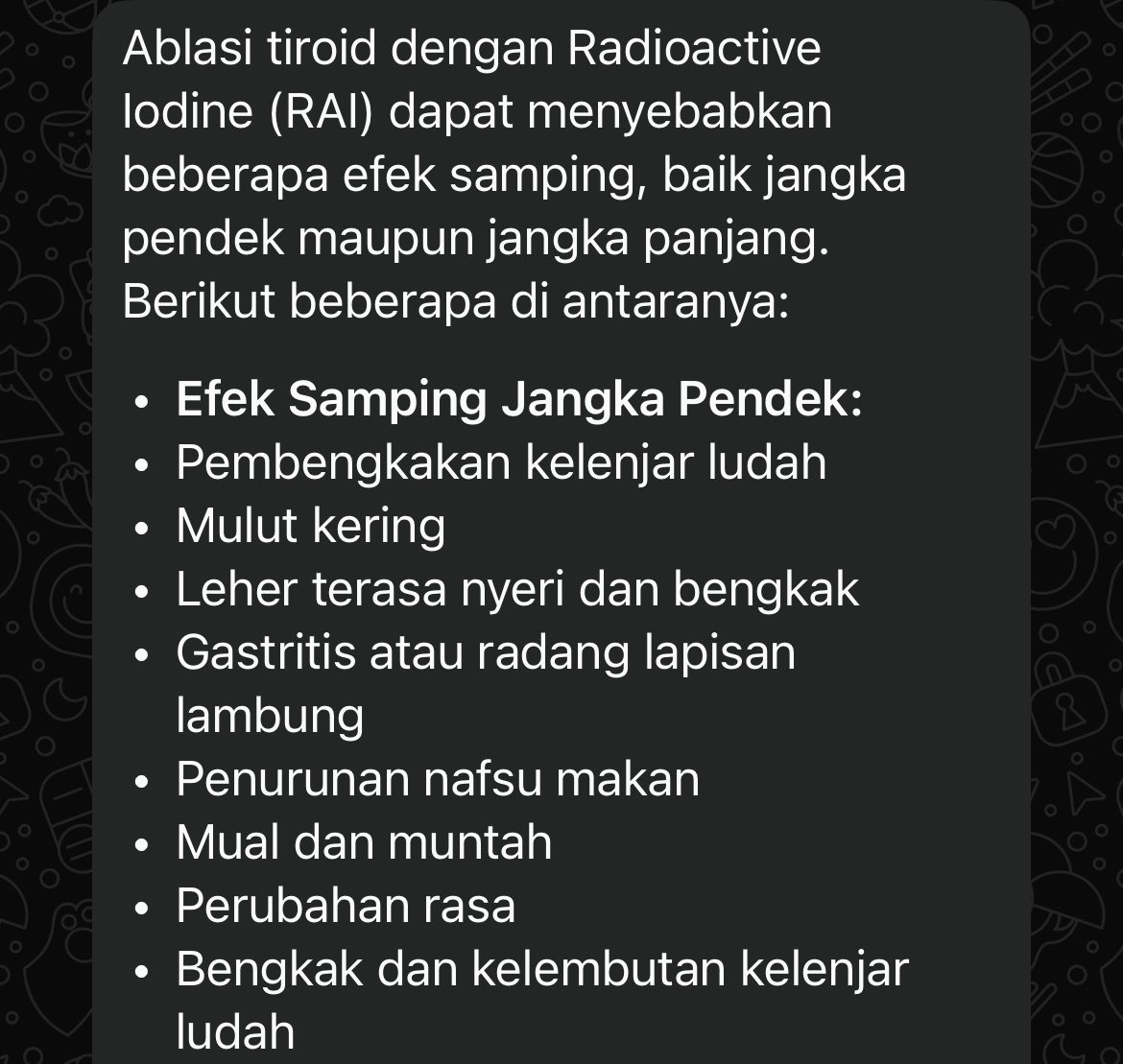 Pantesan mual mulu, padahal pengen ngopi.

Jadwal ablasi selanjutnya, kabur apa ya 🙂