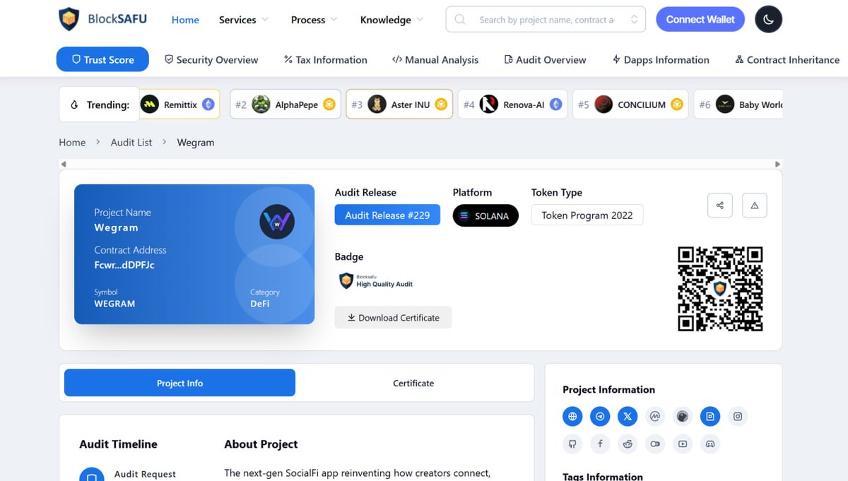 BlockSAFUAudit's tweet image. Congratulations for Wegram completing the audit process with BlockSAFU
To celebrate, we're giveaway $10 to lucky winners!
🔹Follow x.com/BlockSAFUAudit & Join Telegram t.me/BlockSAFUGroup
🔹Follow @TheWegramApp
🔹Like, Retweet this post & Comment below!
Audit :…