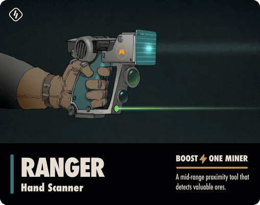 RANGER Hand Scanner – Mid-Range Ore Detection Unit

Model: M-2506 | Manufacturer: Martian Industries | Classification: Mining Support Tool
Overview
The RANGER Hand Scanner is a mid-range proximity detection tool designed to identify and map valuable ore deposits beneath the