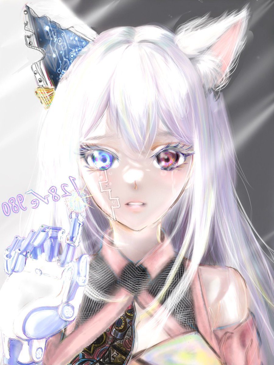 壊れた猫型機械少女と暗号鏡文字。

（許されなくても、この想いだけは消されたくない）

知らない世界の絵師の見て凄いなと思う。ゴールがないんですよねそれこそ◯ぬまで。上手いのも大事だけど心に響く絵が描けるようになれたら良いな。あと自分が楽しむ。

#イラスト #絵描きさんと繋がりたい