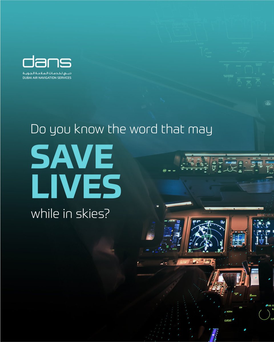 dansdxb's tweet image. “Mayday” is the international distress call in aviation, used only in life-threatening situations.
At #dansdxb , our controllers are trained to respond instantly to ensure safety across Dubai’s airspace.

#SafeSkies #AirTrafficControl #AviationSafety #UAEAviation #FutureOfFlight…