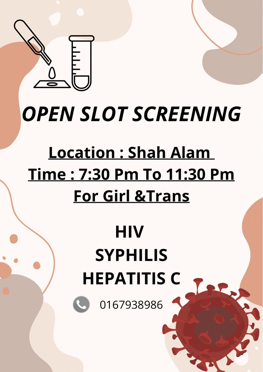 Mawarmuni1's tweet photo. Slot untuk malam ni14/10/2025 #hivscreening https://t.co/6Ns476n9QB