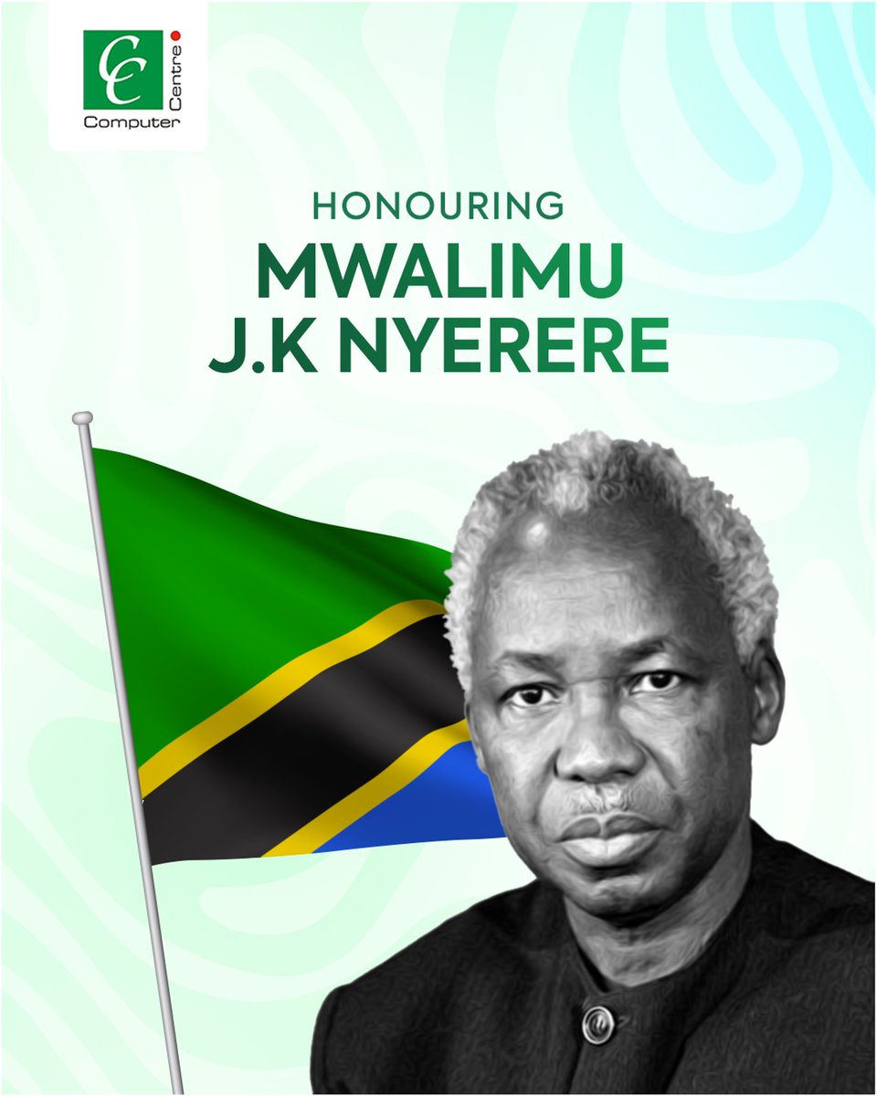 CompCenterTz's tweet photo. Today we honour Mwalimu Julius K. Nyerere. A visionary leader whose legacy continues to inspire unity, progress, and resilience in Tanzania 🇹🇿

#ComputerCentre #NyerereDay #HonoringMwalimuNyerere https://t.co/Bjj6IEM1JS