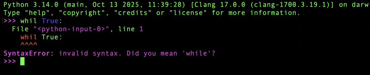GabrielTrouve's tweet image. Je prépare un article sur #Python 3.14 sur @DocstringFr . Franchement je suis en train de tester c&apos;est vraiment sympa !