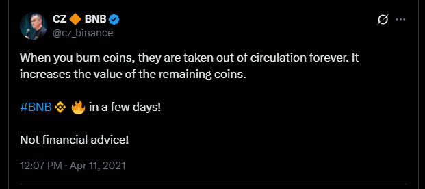 BurnCoinBNB's tweet image. $BURN it all.

Fact: When you burn coins, they are taken out of circulation forever. It increases the value of the remaining coins.

0xdf0a94f55b901ac33676ce691100d35c176ae2ca

$BNB #BNB #Binance #BNBChain