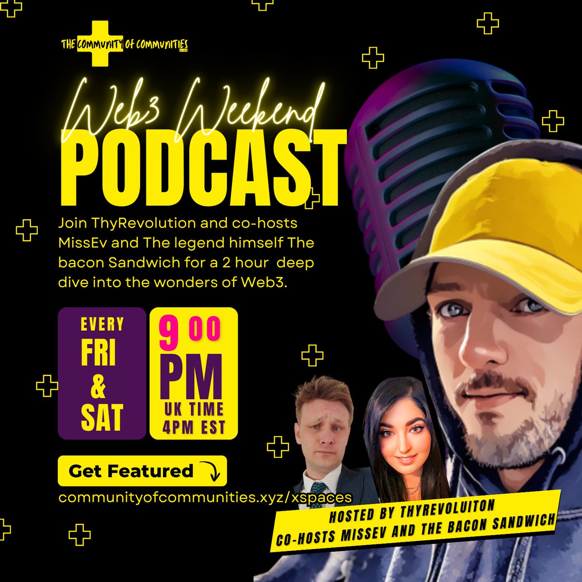 GM Web3 fam!  Another day to build decentralized dreams. What's your first move in the blockchain today? #Web3 #Crypto

Check out our podcast and sign up to get featured. Link on the poster