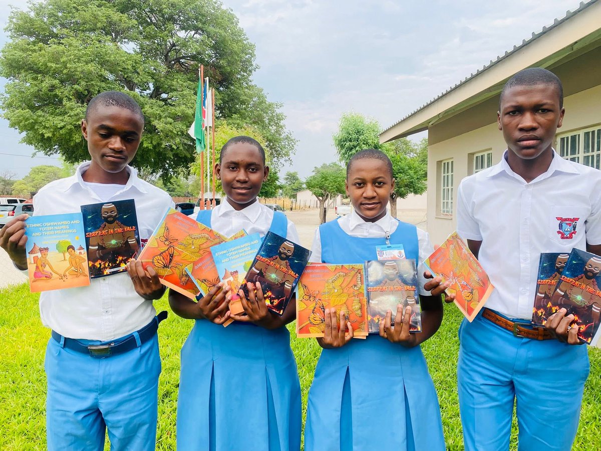 My books donated to Oshela secondary school, all thanks to RM Wispeco and Frans Indongo