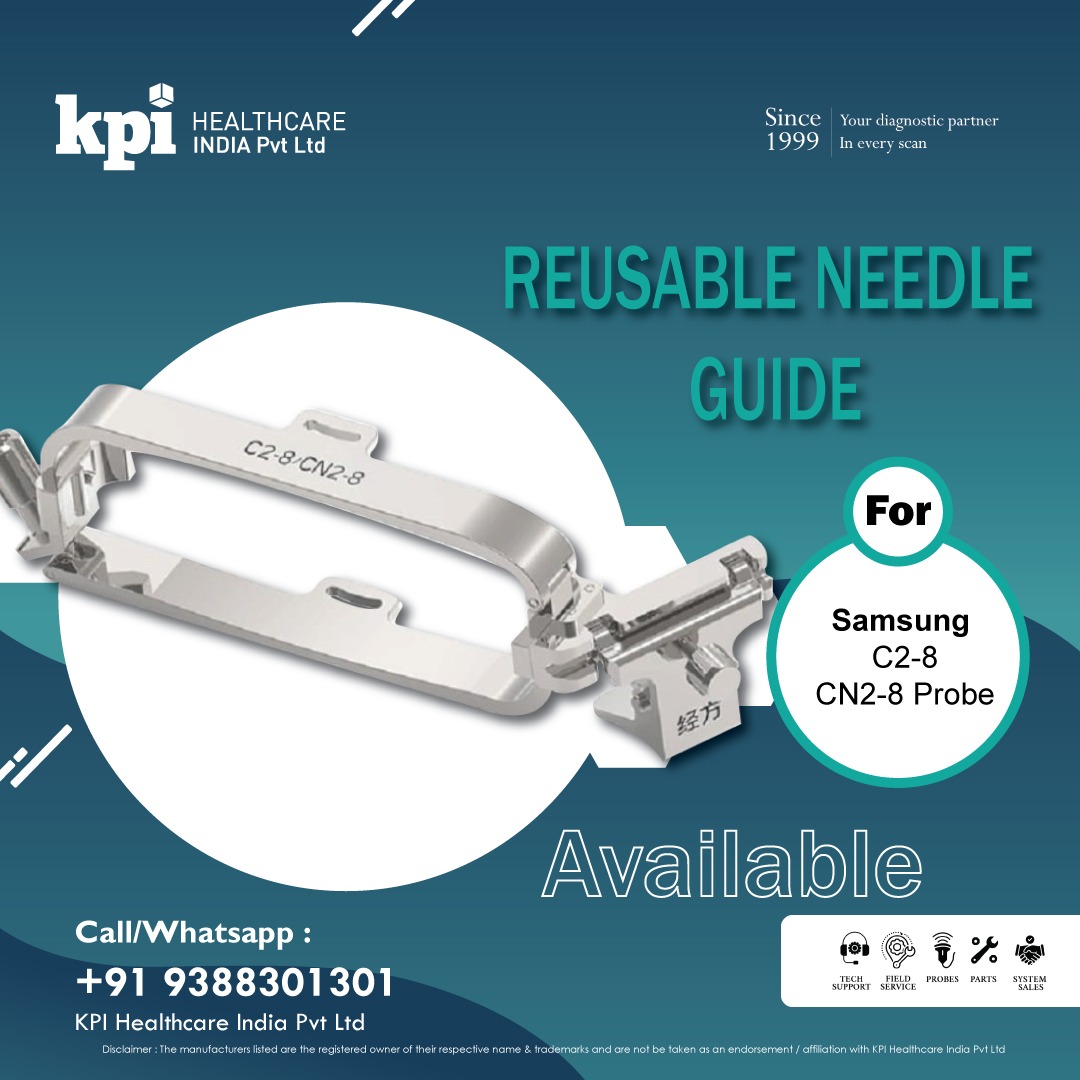 kpihealthcarein's tweet image. Reusable Needle Guide for Samsung C2-8 and CN2-8 Probes are available for sale at KPI Healthcare INDIA.

For more details WhatsApp or call +91 9388301301
WhatsApp link: api.whatsapp.com/send?phone=919…
kpihealthcare.in

#ReusableNeedleGuide #KPIHealthcare #NeedleGuide