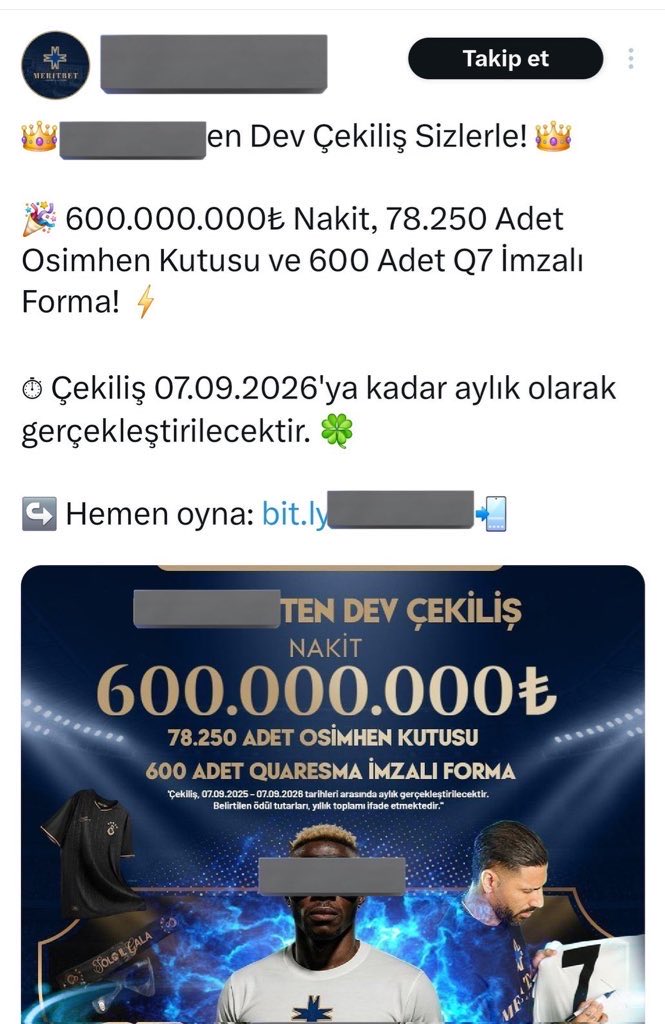100 bin Osimhen kutusu satarak 22 milyon euro gelir elde edeceğiz dediler.

Kutunun içindeki Osimhen forması bile Puma değildi. Puma olsaydı paranın çoğu Puma'ya gidecekti. Yaptıkları her şey sahtekârlık.

100 bin kutunun satılmayacağını en başından kendileri de biliyordu.