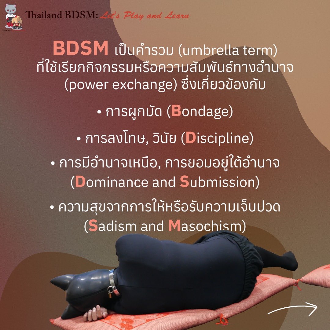 Kink ≠ BDSM เสมอไป

เพราะบางบริบท Kink เป็นเพียงความชอบเฉพาะตัว  ไม่จำเป็นต้องมีองค์ประกอบของการแลกเปลี่ยนอำนาจ (Power Exchange)

(มีต่อ)