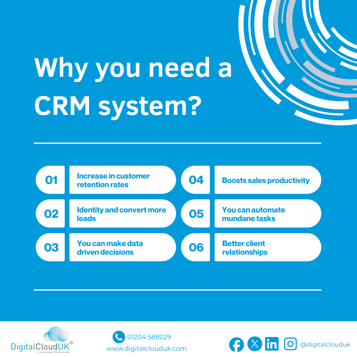 DigitalCloudUK's tweet image. Stuck in spreadsheets? ❌

Losing leads in a sea of data? 📊

A CRM system is just what you need, with all these benefits and more, what are you waiting for? 👨‍💻👍

#CRM #CRMsystem #clientrelationship #salesproductivity #customerretention