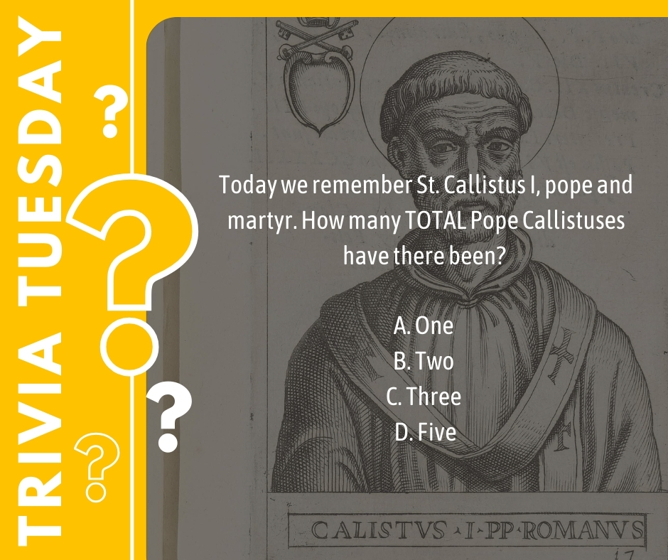 vis_parish's tweet photo. There's also an ANTIPOPE Callistus, but as Fr. John Lindsey would rightly remind us…We don't count him! https://t.co/n2oY7vQQ8w