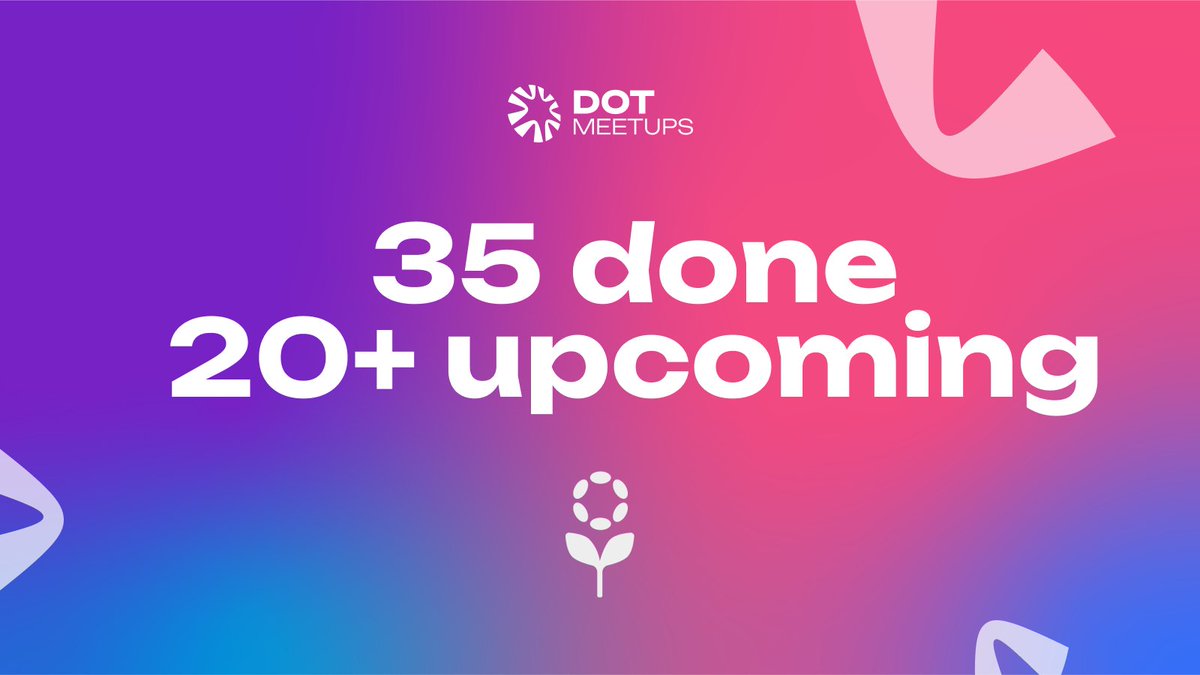 DOTmeetups's tweet image. Road to Sub0: Builder Party meetups are on fire! 🔥
Together with @PolkadotEB and Polkadot Roots, we’ve already supported and guided 35 meetups over the past few weeks, with 20+ more coming soon. 😌