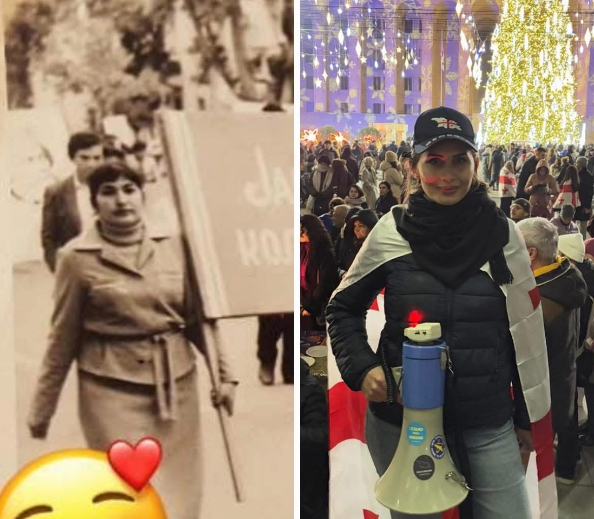 SamBayramova's tweet image. My mom years ago and me 😍
Activist mom, activist girl 
#protest #georgia