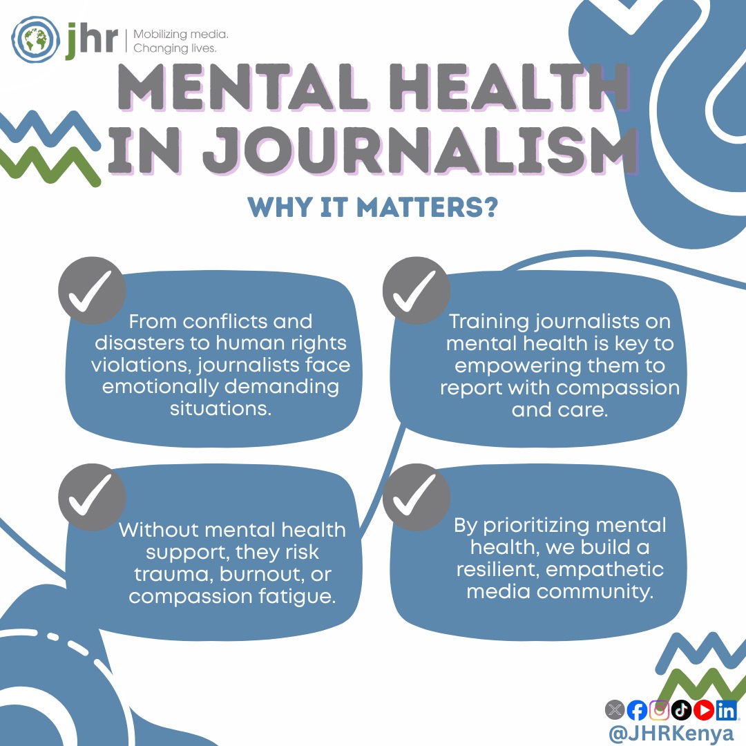 Training #journalists on #mentalhealth empowers them to report with accuracy, empathy, and ethics while protecting their own well-being. A resilient media community tells human stories with care. #MentalHealth #Journalism