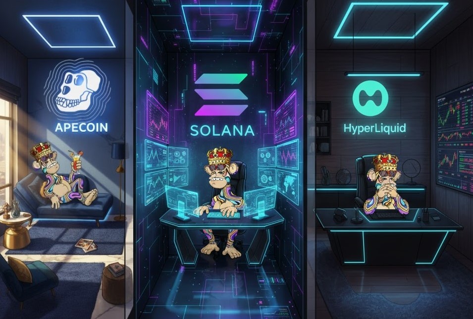 GM Apes! Stay bullish - stay based! 🦍

#ApeCoin #MAYC #BAYC #Solana #Hyperliquid