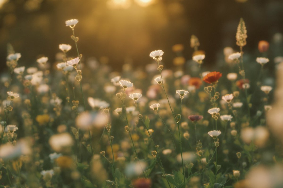 PromptSin's tweet image. Find peace in the simple beauty of wildflowers 🌸✨ Embrace nature—spend time outdoors today! #NatureLovers #SpringVibes