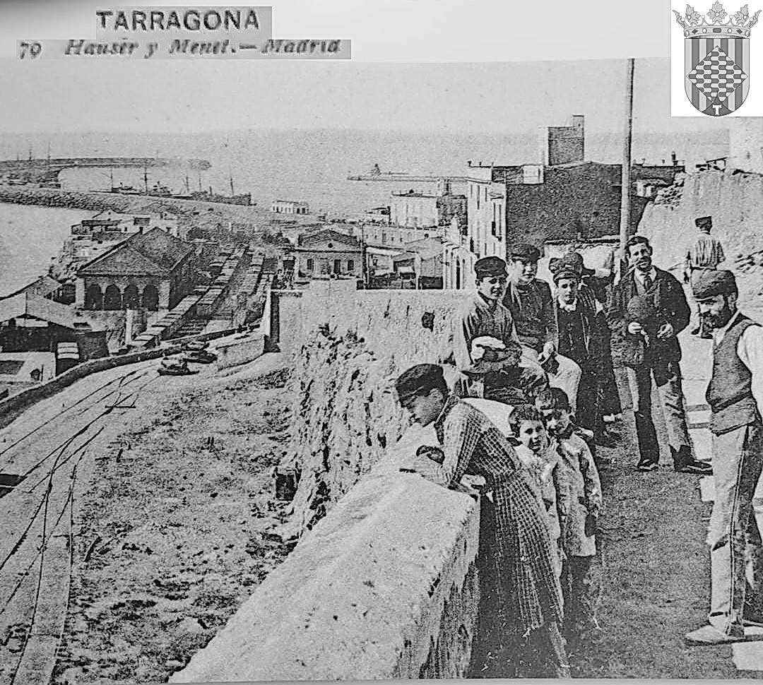 Tarragona, vista tomada en 1880
Balcón del Mediterráneo, Estación y Puerto.
#tarragona