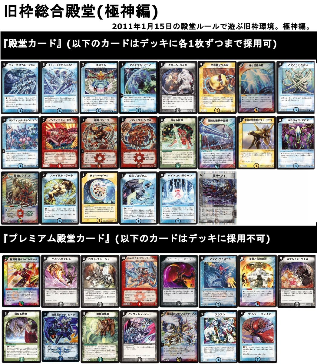 即*影様 デュエルマスターズ ほぼ旧枠 まとめ 旧枠総合デュエマ』(極神