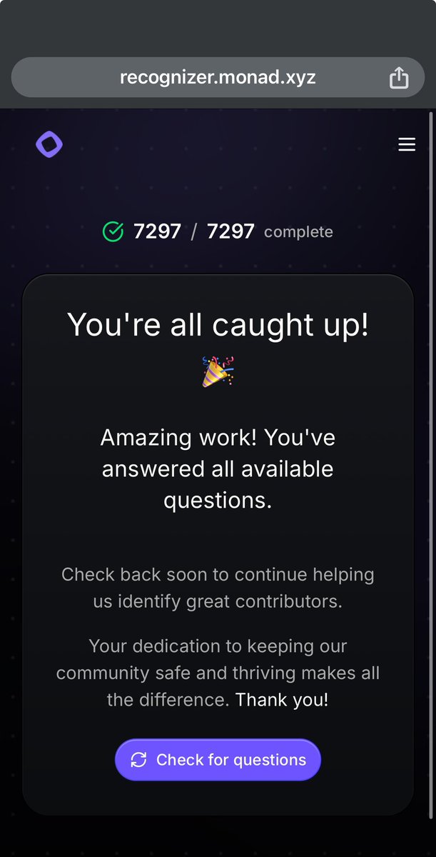 Xayn (@xayn0109) on Twitter photo Finally completed the recognizer.
Good luck to all nads for 1PM UTC.
Believe in <a href="/monad/">Monad (mainnet arc)</a> .💜 Finally completed the recognizer.
Good luck to all nads for 1PM UTC.
Believe in <a href="/monad/">Monad (mainnet arc)</a> .💜