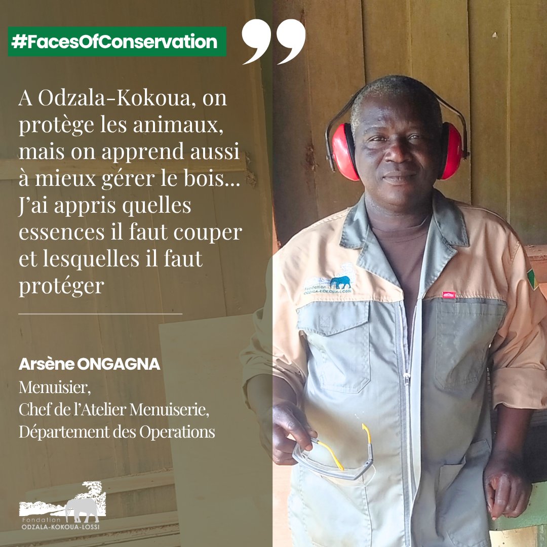 🪵🌍 Arsène Angagna, maître menuisier, transforme le bois en œuvres utiles pour la conservation. Son message aux jeunes : « La menuiserie est un métier noble qui bâtit l’avenir sans détruire la forêt. »
<a href="/AfricanParks/">African Parks</a> #odzalakokoua #slossi #facesofconservation 
#conservation