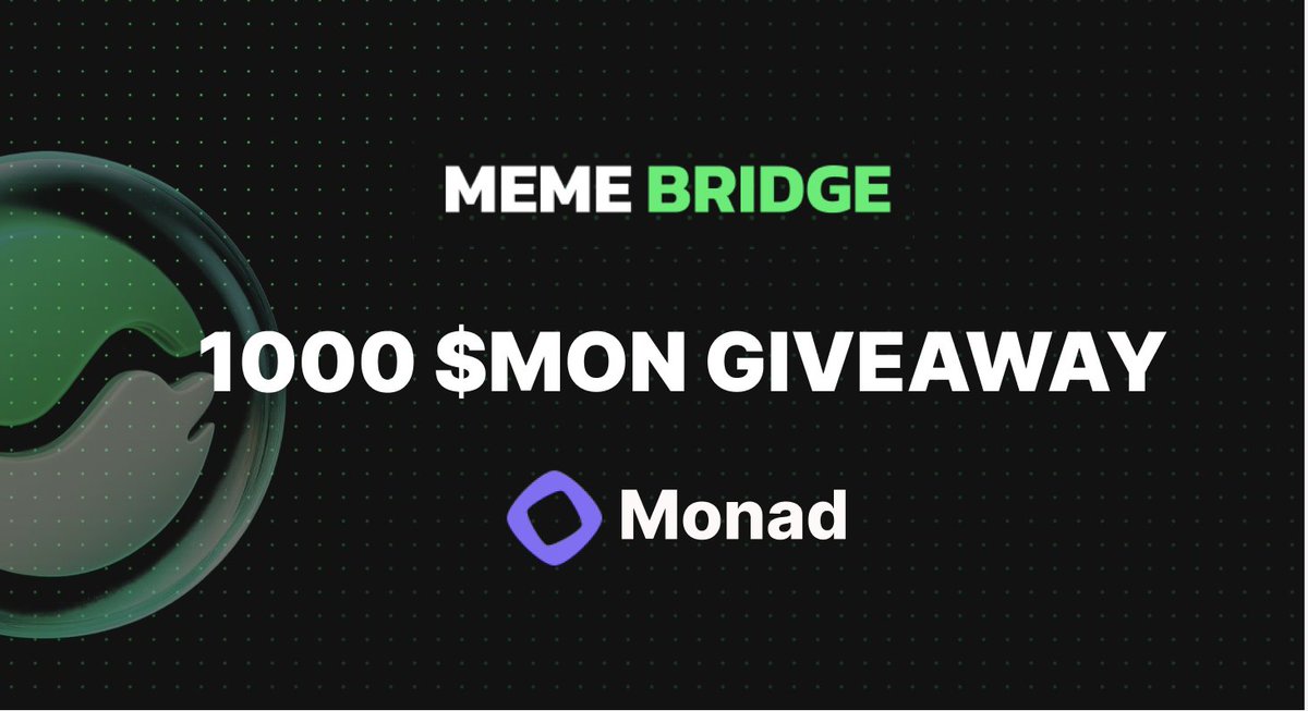 🔥 Monad airdrop is coming!  <a href="/monad/">Monad</a>   
We’re giving away 1000 $MON to celebrate!

1️⃣. Follow MemeBridge
2️⃣. Like  
3️⃣. Retweet
4️⃣. Drop your wallet address in the comments

⏰Giveaway ends in 3 days! 
Claim your Monad airdrop:claim.monad.xyz
 #Monad #MemeBridge #Defi