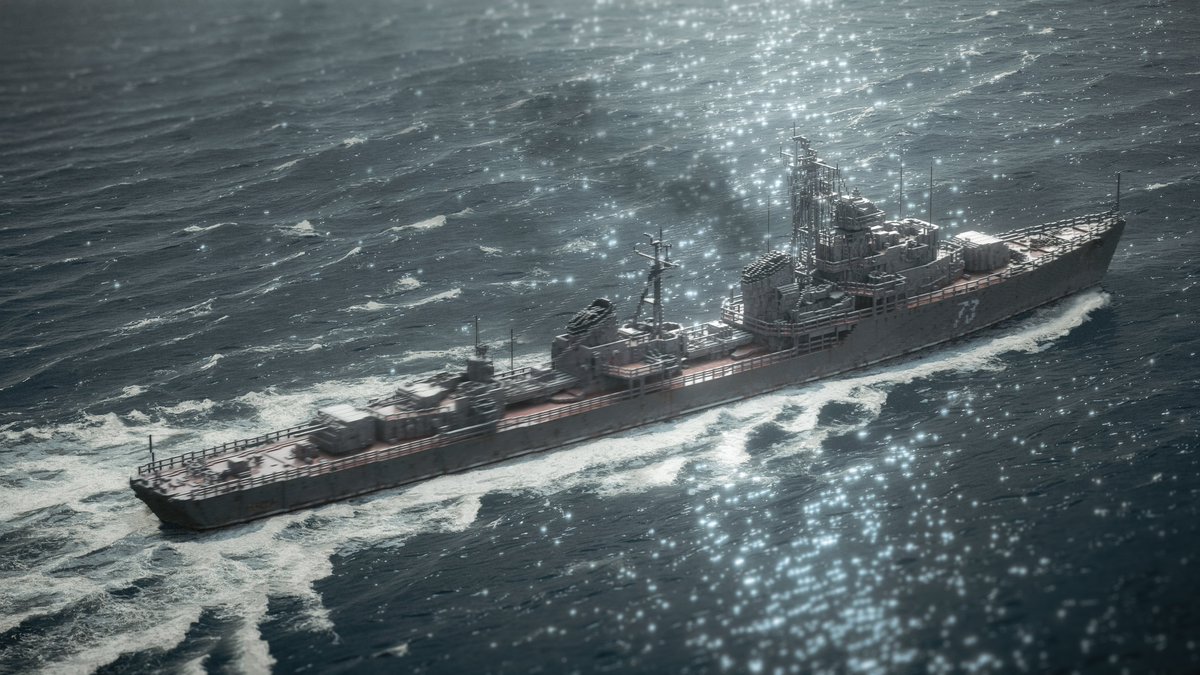 slavicseal's tweet image. 30Bis型駆逐艦「ヴェールヌイ」。
「響」は旧ソ連で「ヴェールヌイ」と改名後、訓練艦・標的艦として沈没。
その後、旧ソ連太平洋艦隊に30Bis型「ヴェールヌイ」（艦番号73）が就役し再び名を継承。
のちに改造され31型電子戦支援艦となり、最終的に宿泊艦として使用された。
#Minecraft軍事部