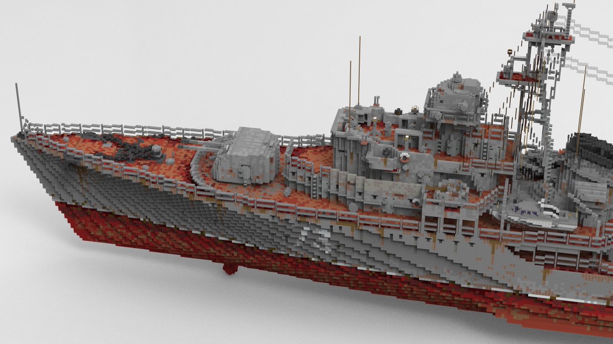 slavicseal's tweet image. 30Bis型駆逐艦「ヴェールヌイ」。
「響」は旧ソ連で「ヴェールヌイ」と改名後、訓練艦・標的艦として沈没。
その後、旧ソ連太平洋艦隊に30Bis型「ヴェールヌイ」（艦番号73）が就役し再び名を継承。
のちに改造され31型電子戦支援艦となり、最終的に宿泊艦として使用された。
#Minecraft軍事部