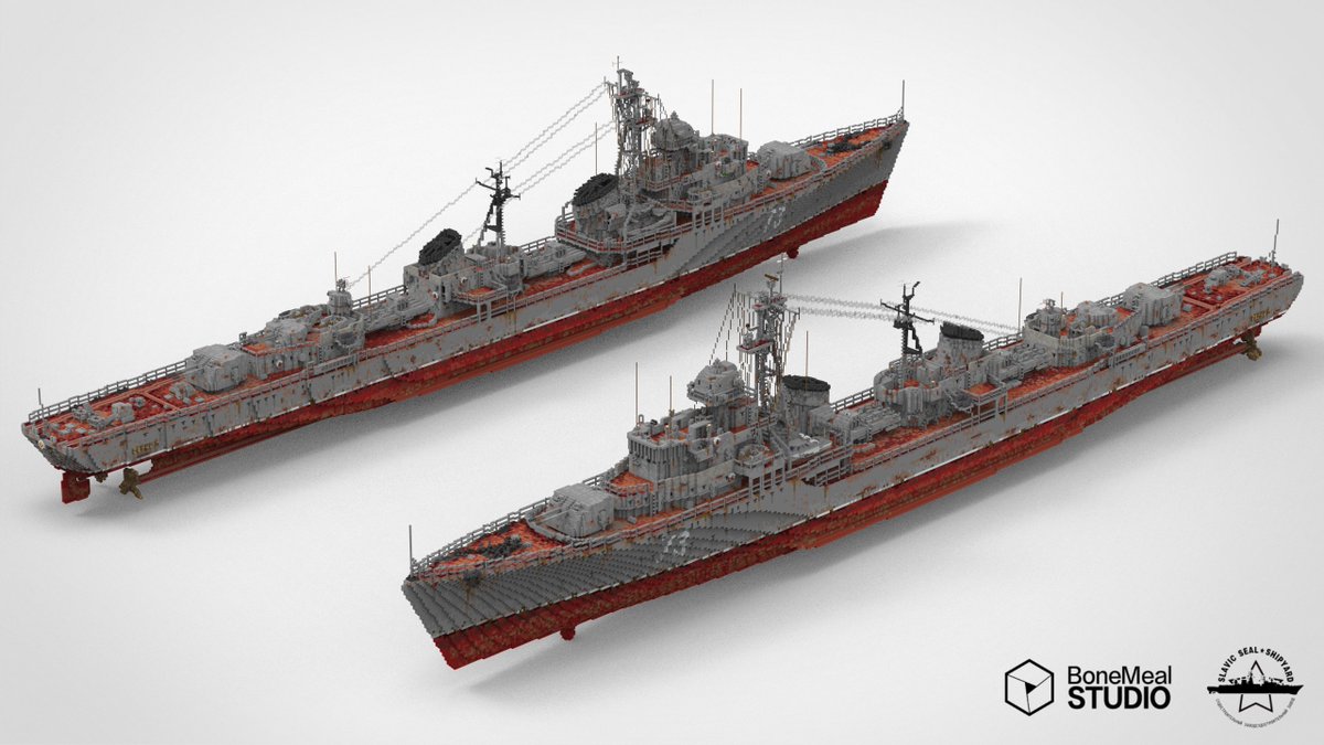 slavicseal's tweet image. 30Bis型駆逐艦「ヴェールヌイ」。
「響」は旧ソ連で「ヴェールヌイ」と改名後、訓練艦・標的艦として沈没。
その後、旧ソ連太平洋艦隊に30Bis型「ヴェールヌイ」（艦番号73）が就役し再び名を継承。
のちに改造され31型電子戦支援艦となり、最終的に宿泊艦として使用された。
#Minecraft軍事部