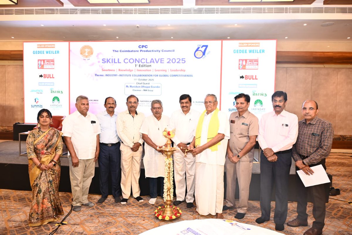 ManickamAthappa's tweet photo. Inauguration of CPC conclave 2025
( 11-10-2025)
#coimbatore #CPC #TheCoimbatoreProductivityCouncil https://t.co/0jLo9VfQNh