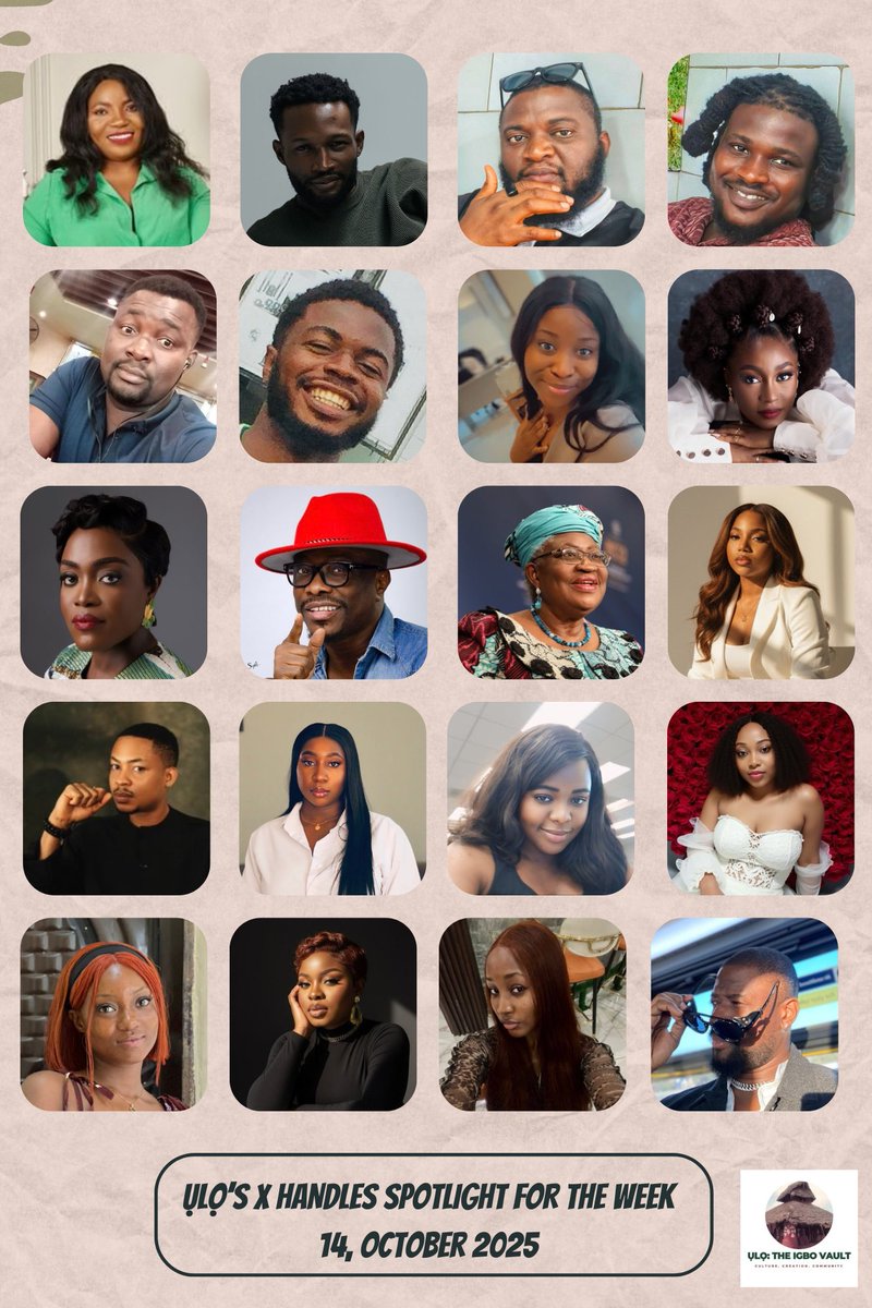 ỤLỌ’S SPOTLIGHT FOR THE WEEK

1. <a href="/SabinaNkiru/">Nkirukamma</a> - Law &amp; Child's Right Protection
2. <a href="/buccifranklin/">Bucci Franklin</a> - Acting
3. <a href="/Jaecougar/">NWABUNWANNE ODIARI</a> - Content Strategies &amp; Fashion
4. <a href="/nzemmili/">Nze</a> - African History Advocacy
5. <a href="/DrKalu_/">Dr KALU, OON</a> - Business
6. <a href="/iam_kelex/">Kelex Ofoedu</a> - Photography
7. <a href="/ChideraSylvian/">Chidera Ezenwanne</a> - Tech &amp; Finance