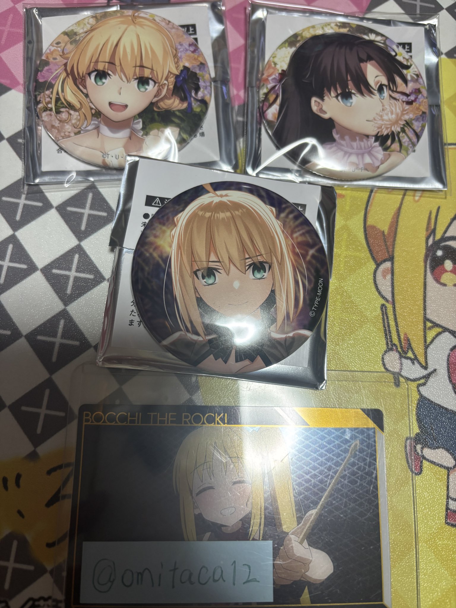 Fate stay night SN 20周年　コンサート　缶バッジ　桜　凛 Fate 20周年記念コンサート Finale 缶バッジ 遠坂凛 2種 2