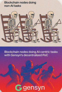 PritiPani1's tweet photo. It shows the transformative power of Gensyn by contrasting the slow,inactive state of traditional blockchain nodes with the dynamic,AI-driven potential unlocked by Gensyn's decentralized Proof of Compute.@gensynai #gensyn #meme #Artwork https://t.co/7Bw2n13I4F