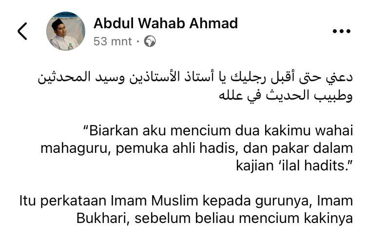 Lihat, sebuah pengakuan yang didasarkan pada verifikasi ilmiah atas karya-karya Imam Bukhari. menunjukkan penghormatan tertinggi dalam tradisi Islam/pesantren adalah kepada keahlian ilmu. Ini adalah Hierarki Keilmuan, bukan Struktur Feodal.

Media gak mutu <a href="/TRANS7/">TRANS7</a> #BOIKOTTRANS7