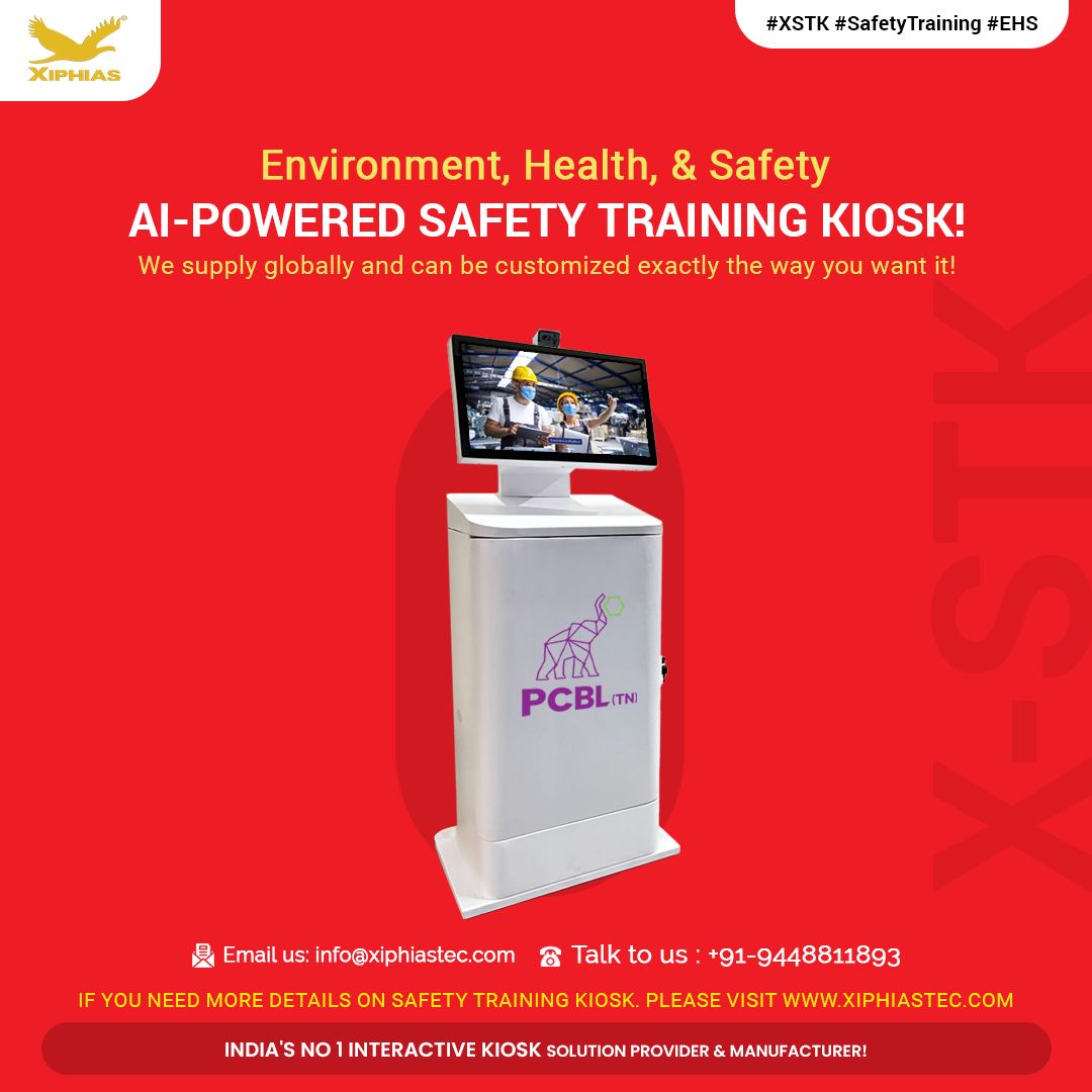 Rohitkumar0604's tweet photo. Transform safety training with the XIPHIAS Kiosk (X-STK)! AI-powered, interactive &amp; fully customizable — Face ID, breathalyzers, training sessions, instant compliance tracking, user-friendly software, plus Admin Panel &amp; Mobile App. #EHS #SafetyTraining #XIPHIASKiosk #X-STK https://t.co/aoIOMAgPEm