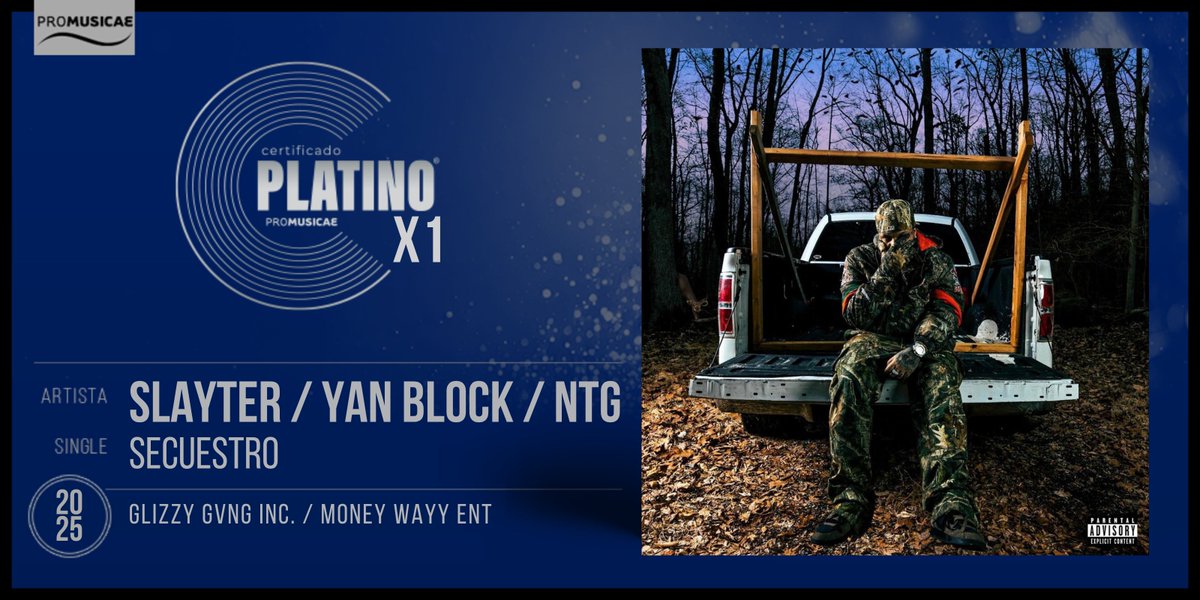 portaldemusica's tweet photo. 🎶  #DiscoDePlatino💿 para SECUESTRO de @slaytercoldgame @yanblockpr https://t.co/QKImr91it0