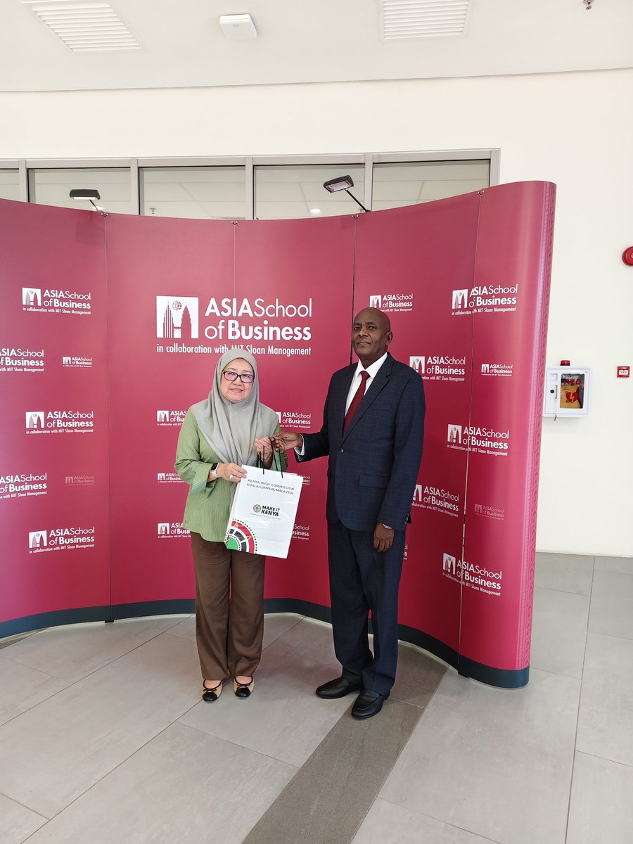 1/2. Today, 14th October, 2025, the High Commissioner, Ekitela Moru, held a meeting with officials from Asia School of Business led   by Zainon Mustaffa, Senior Director of Academic Innovation, Registrar and Advisor of Government Relations.