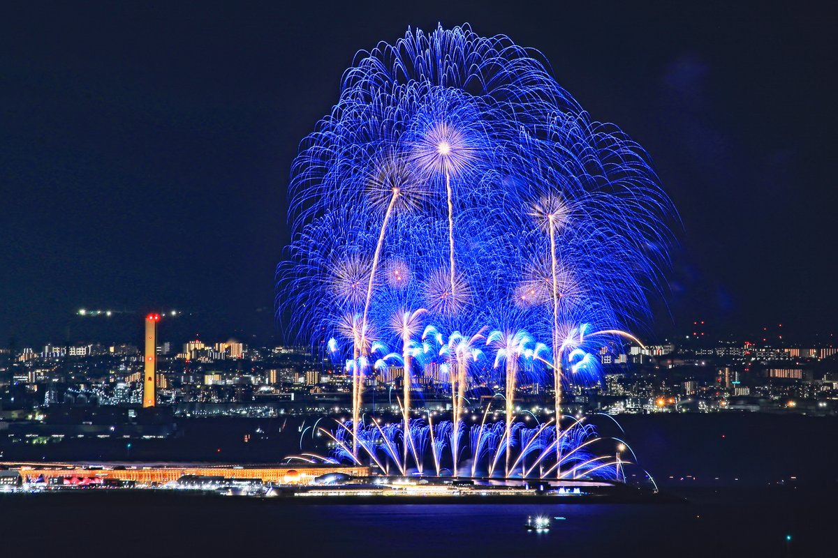 花火の夜景画 dark angel on X