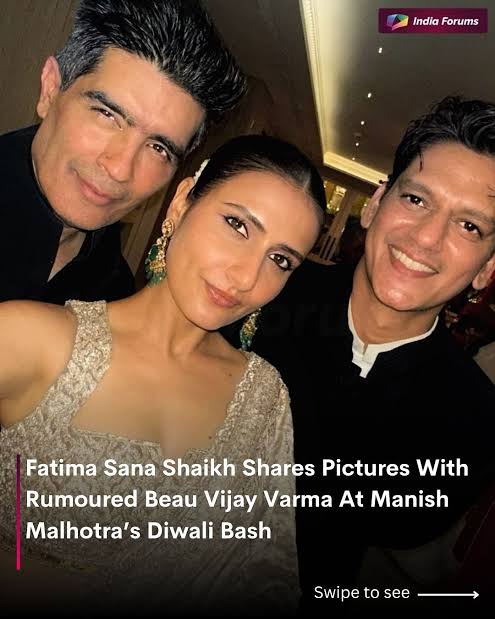 Kashmiri actress Fatima Sana Shaikh ☪️ has implicitly confirmed her relationship with Vijay Verma 🕉️ 

They recently attended a Diwali party together