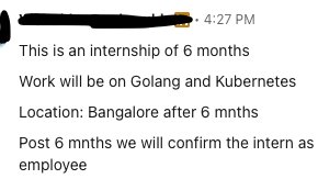 nitishfy's tweet image. Someone in my network is looking for a Go developer intern to join their team. If you're someone who is looking for an internship, feel free to send me your CV, and I'll connect you with the recruiter.