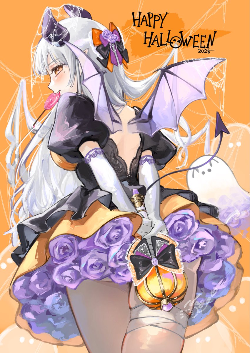 お菓子くれないとイタズラしちゃうぞ♡

#Halloween 
#ハロウィン2025 
#イラスト好きさんと繋がりたい 
#絵柄が好みって人がいればいいなぁ