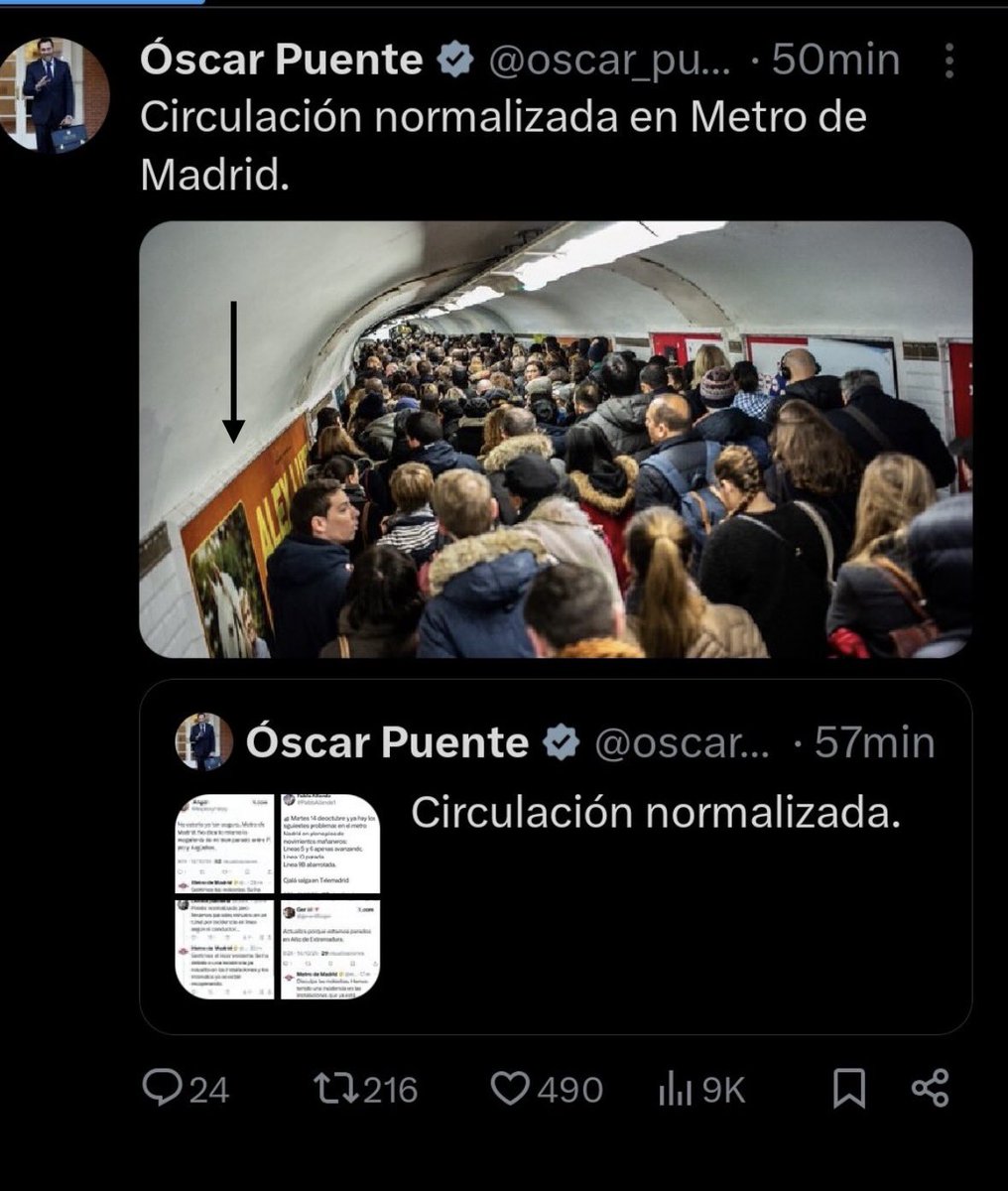 WillyTolerdoo's tweet photo. Un ministro utilizando una foto del Metro de París para criticar a Ayuso https://t.co/CeMOiBdO44