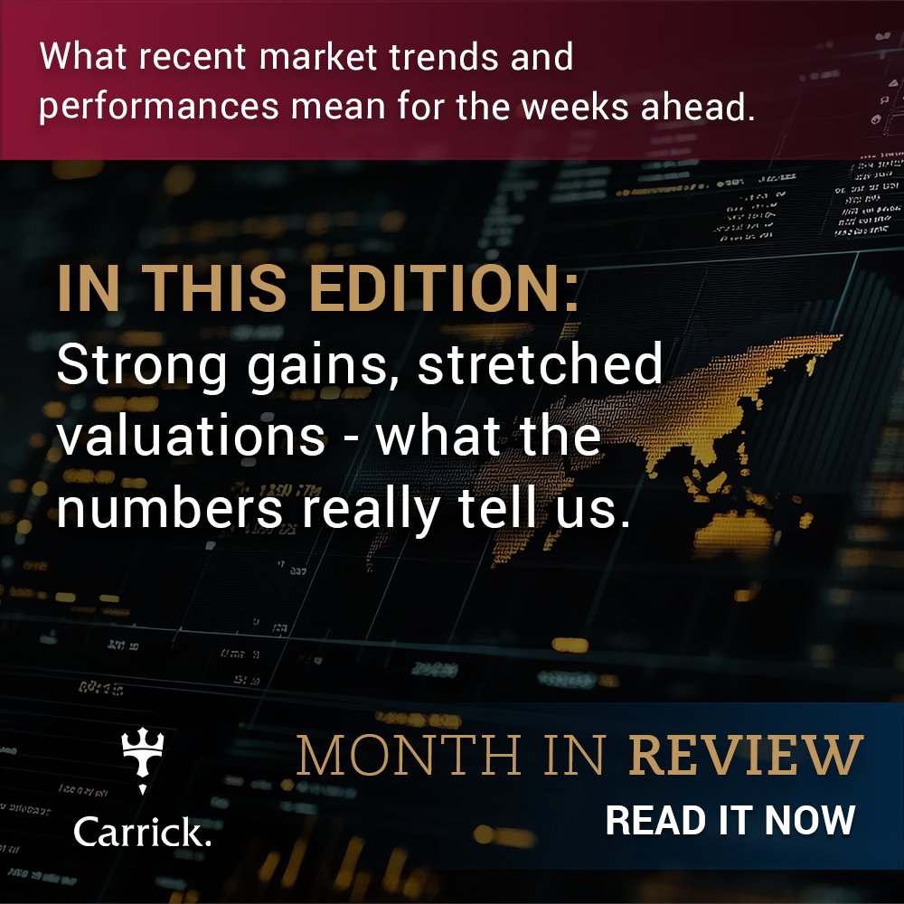 Gold at record highs. Resources up 27%. Seven months of market gains. But what does it all mean for the weeks ahead? Our monthly market review connects the dots between recent performance and what's coming next: thecarrickgroup.com/month-in-revie…
 
#MarketTrends #FinancialInsights #Wealth