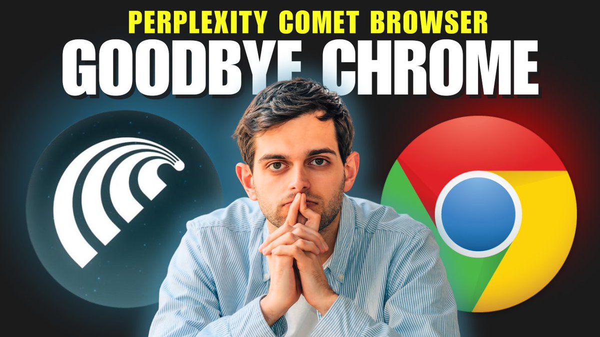 ClayDesk's tweet image. youtu.be/L_xaQPTe_2c
Goodbye Chrome? Meet Perplexity’s Comet Browser (Full Review & Demo)
Discover the Comet Browser by Perplexity — an innovative, AI-powered browser designed to revolutionize the way you search and browse.
#CometBrowser #PerplexityAI #AIBrowser